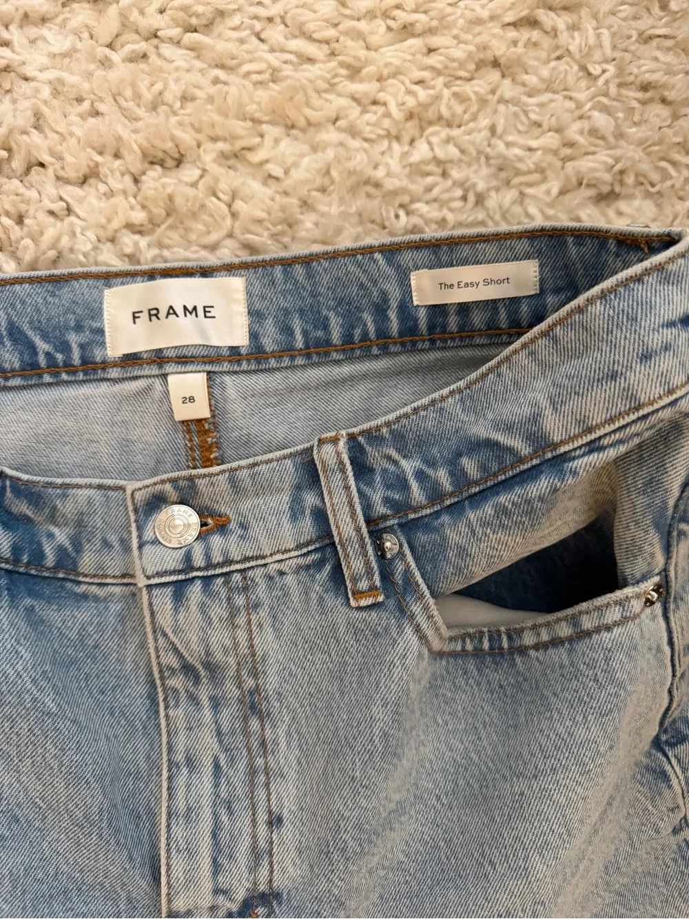 FRAME Denim The Easy Cutoff Shorts in Swindle